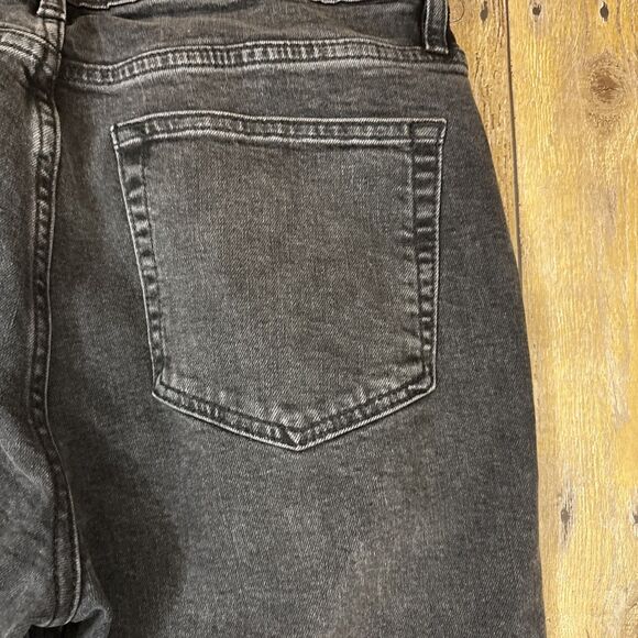 FRAME Le High Flare Jeans Obsidian Clean Side Slit Jeans Women Size 29 (31X32) - Picture 11 of 11